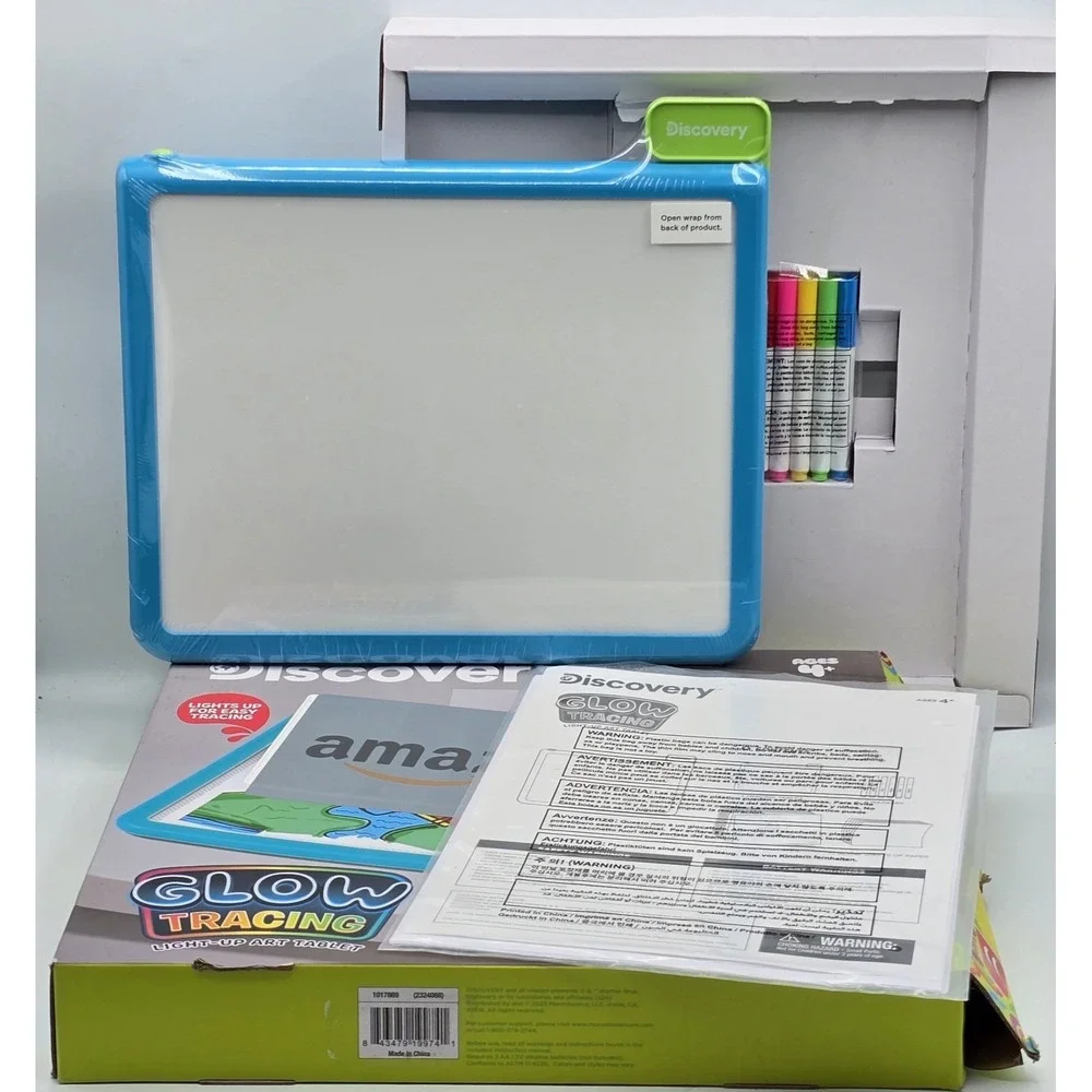 Discovery Glow Tracing Light Up Art Tablet‎ Ages 4+ Color Markers Included